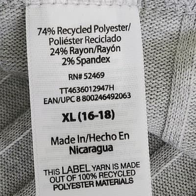 Time and Tru Women's XL Shirt Ribbed Hacci V-neck Top Gray NEW - Thumbnail 9