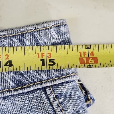 Insane Gene Women's 11 High Rise Straight Jeans Blue Denim Distressed NEW - Thumbnail 2