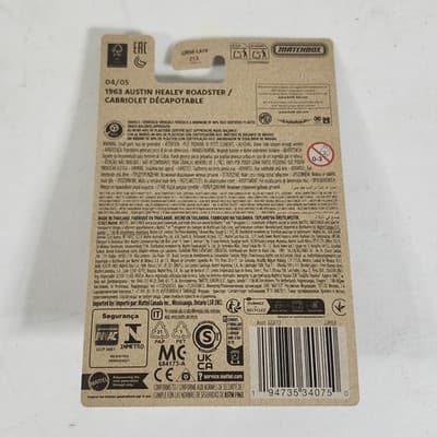 2026 Matchbox European Series #4 1963 Austin Healey Roadster Red Car 1/64 Toy - Thumbnail 5