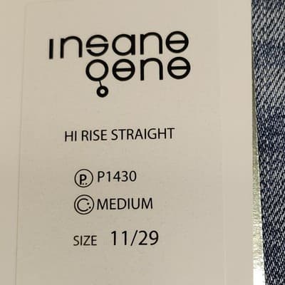 Insane Gene Women's 11 High Rise Straight Jeans Blue Denim Distressed NEW - Thumbnail 7