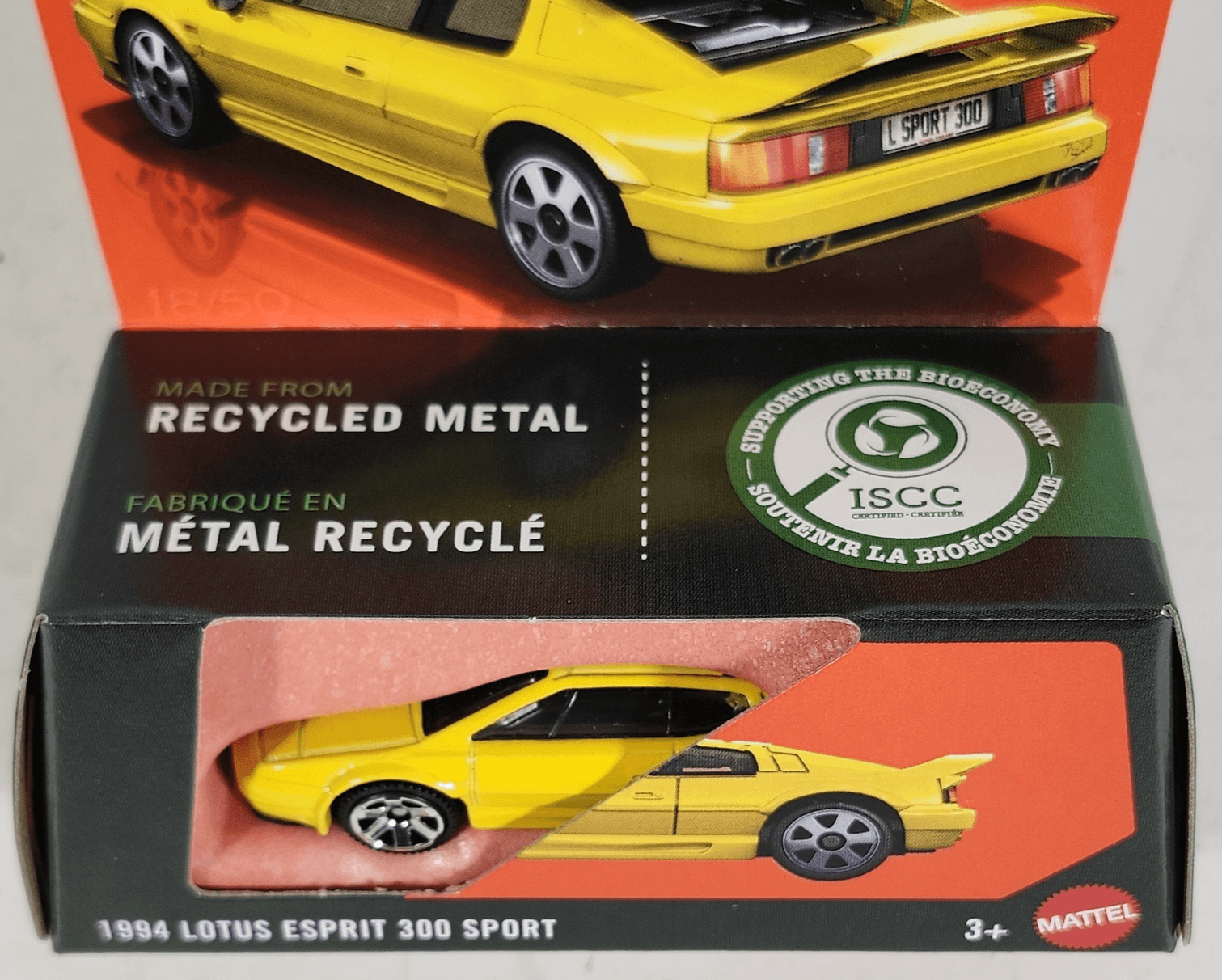 2026 Matchbox 1994 Lotus Esprit 300 Sport Moving Parts Yellow Car 1/64 Toy NEW - Thumbnail 3