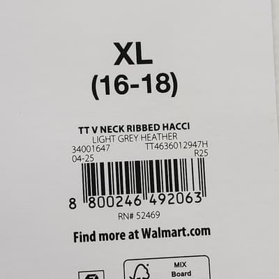 Time and Tru Women's XL Shirt Ribbed Hacci V-neck Top Gray NEW - Thumbnail 8