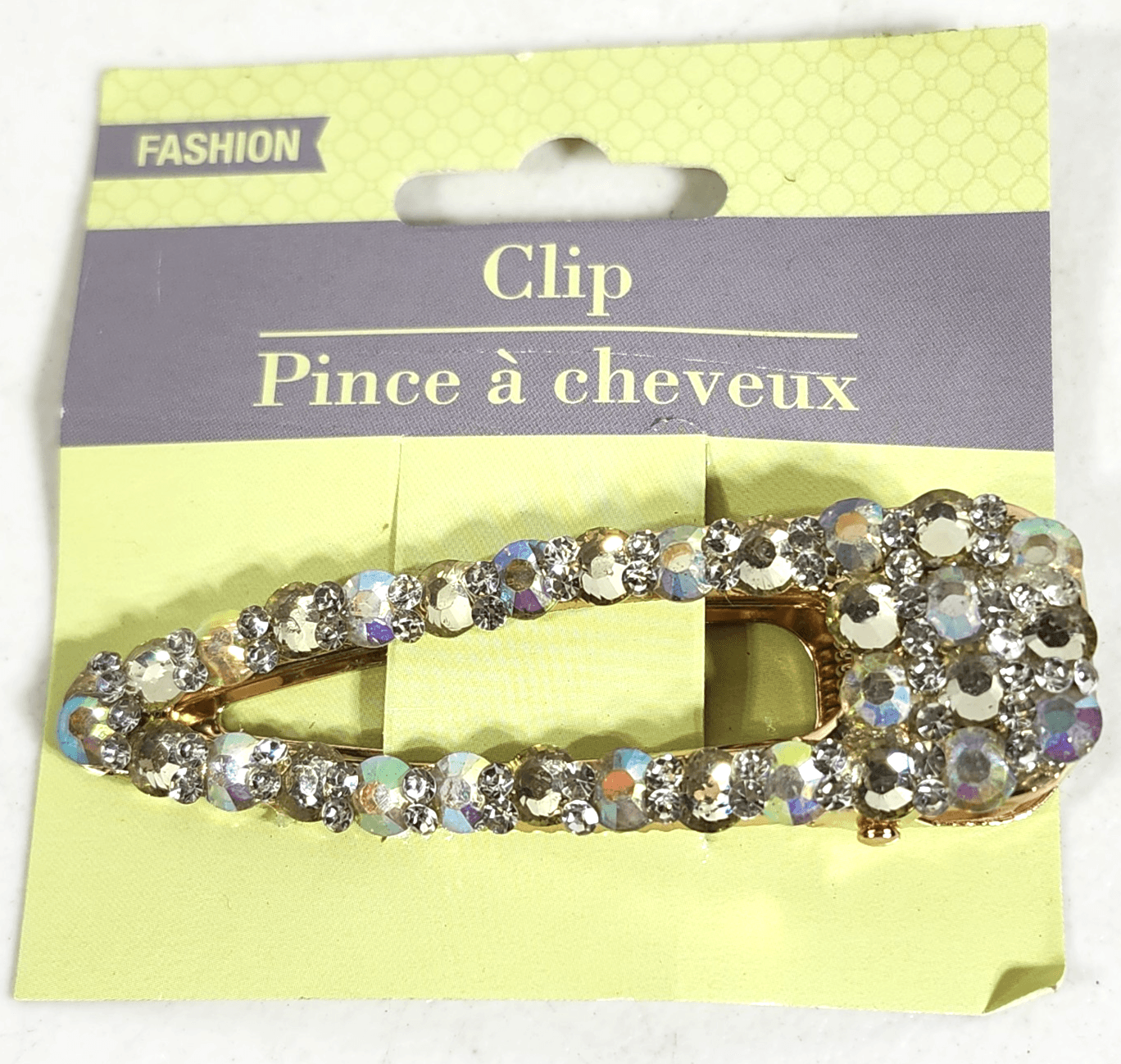 Greenbrier International Iridescent Metal Hair Claw Clip With Teeth NEW