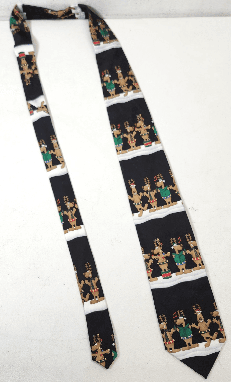 Hallmark SpecialTIES Silk Neck Tie Holiday Christmas Novelty Reindeer 61" X 3.5" - Thumbnail 5