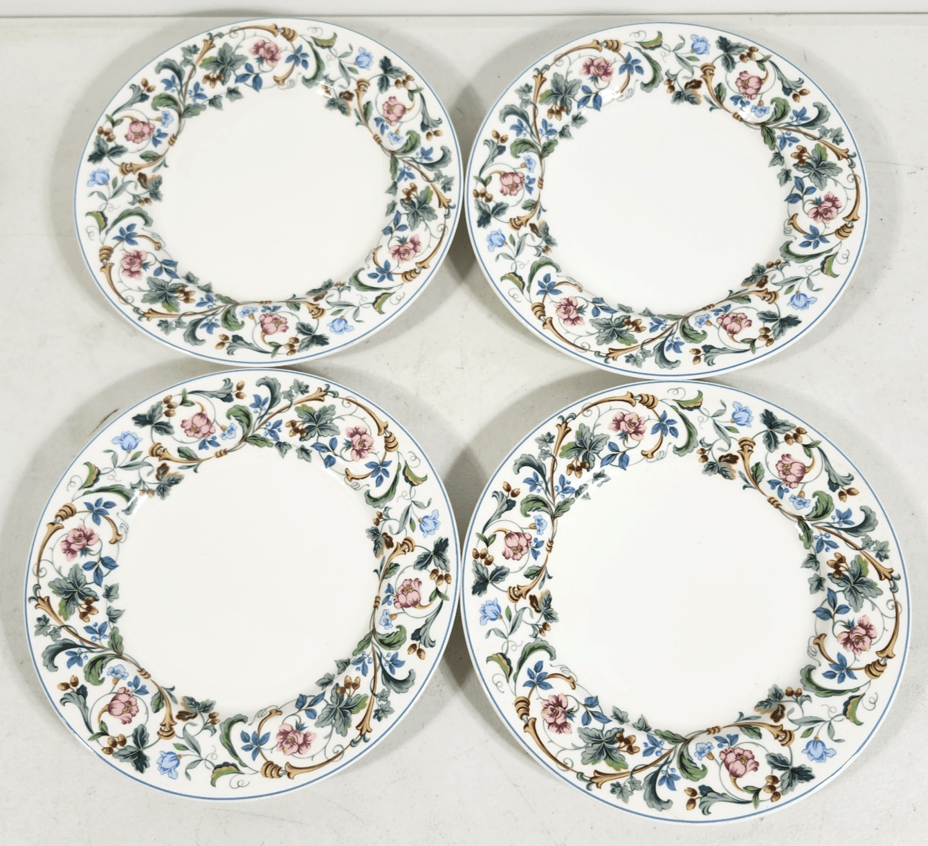 Mikasa Maxima Laureate Floral Plates 6.5" Set of 4 Japan Dinnerware - Thumbnail 2