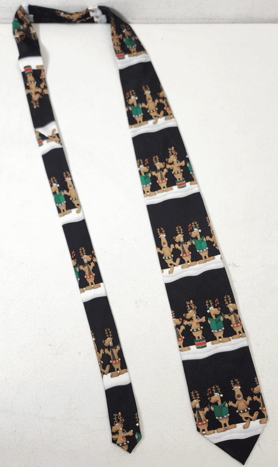 Hallmark SpecialTIES Silk Neck Tie Holiday Christmas Novelty Reindeer 61" X 3.5" - Thumbnail 6