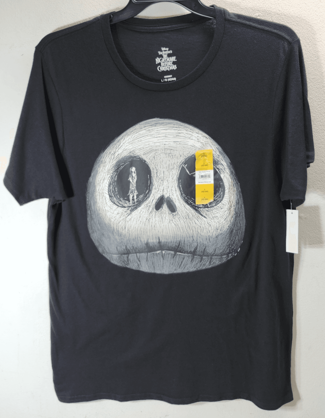Disney Nightmare Before Christmas Jack Skellington Graphic T-Shirt Large Black