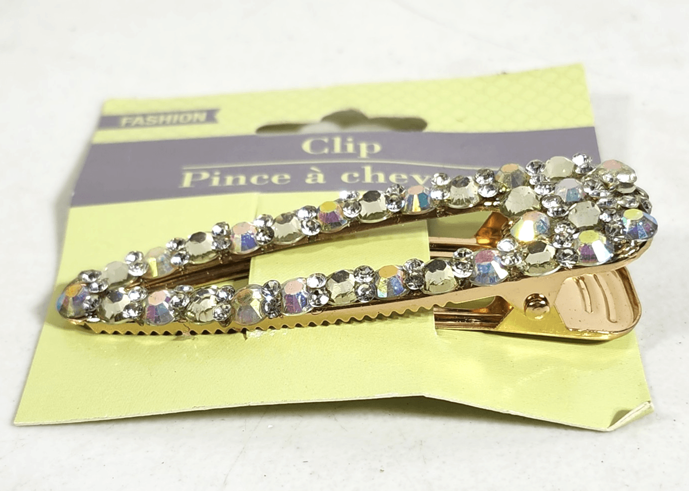 Greenbrier International Iridescent Metal Hair Claw Clip With Teeth NEW - Thumbnail 3