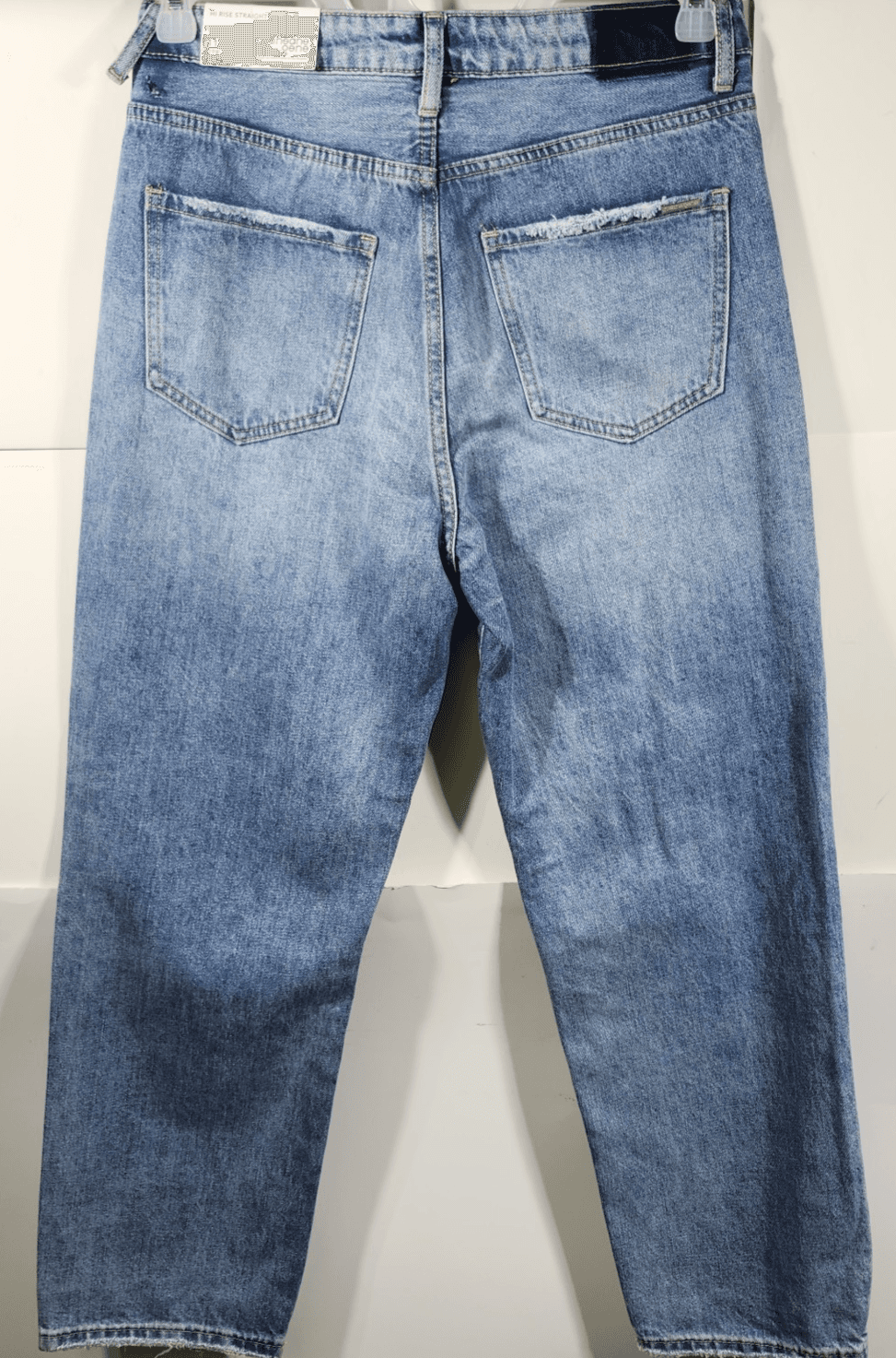 Insane Gene Women's 11 High Rise Straight Jeans Blue Denim Distressed NEW - Thumbnail 4