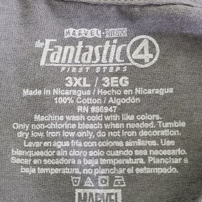 Fantastic Four Men's 3XL Tshirt Gray Graphic Short Sleeve Cotton NEW - Thumbnail 8