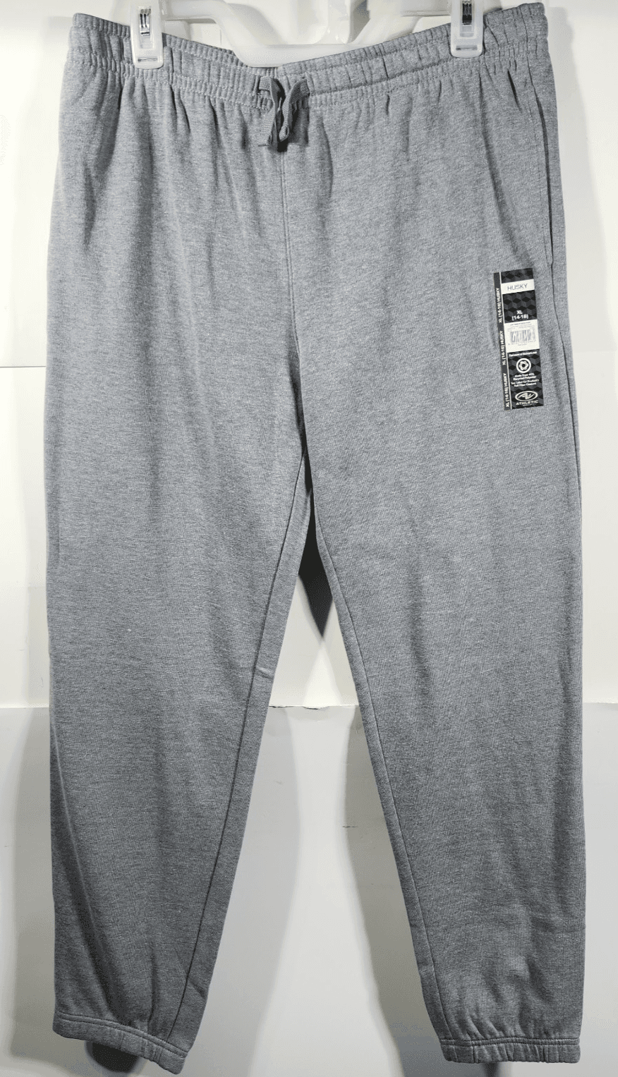 Athletic Works Pants Boys XL 14-16 Husky Gray Athletic Joggers NEW