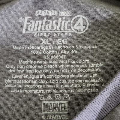 Fantastic Four Men's XL Tshirt Gray Graphic Short Sleeve Cotton NEW - Thumbnail 7
