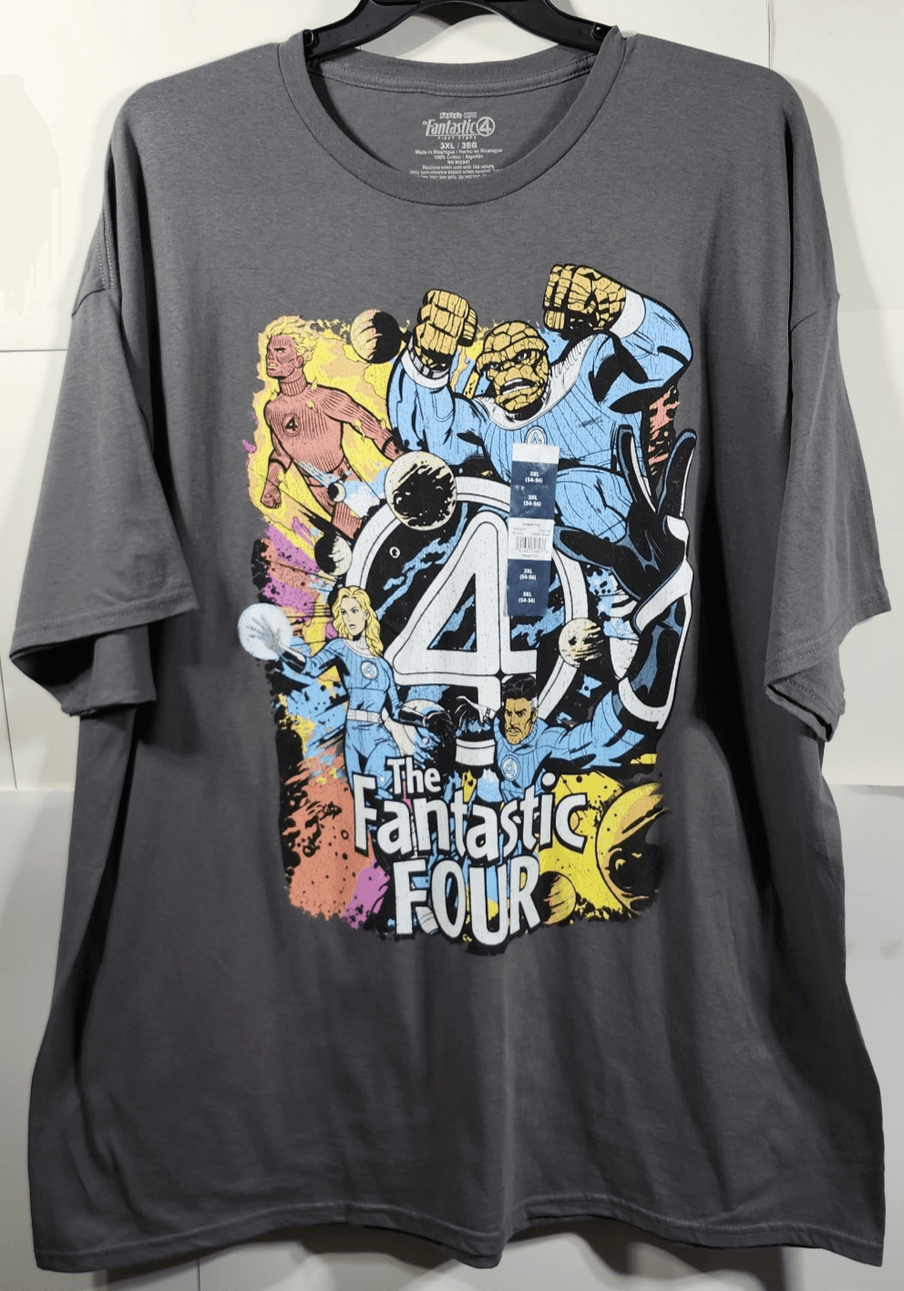 Fantastic Four Men's 3XL Tshirt Gray Graphic Short Sleeve Cotton NEW - Thumbnail 5