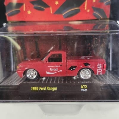 2026 M2 Machines Coca-Cola 1995 Ford Ranger Red 1/64 Toy Vehicle NEW - Thumbnail 2