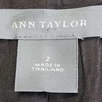 Ann Taylor Women's 2 Tweed 3 Button Blazer Brown Wool Blend - Thumbnail 7