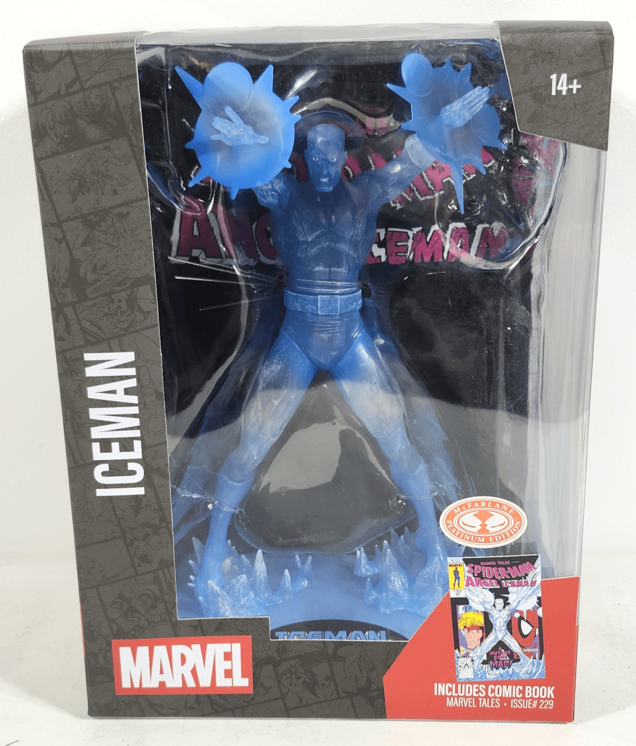 McFarlane Toys Marvel IceMan 1/6 Scale Figure Red Platinum Edition Chase NEW