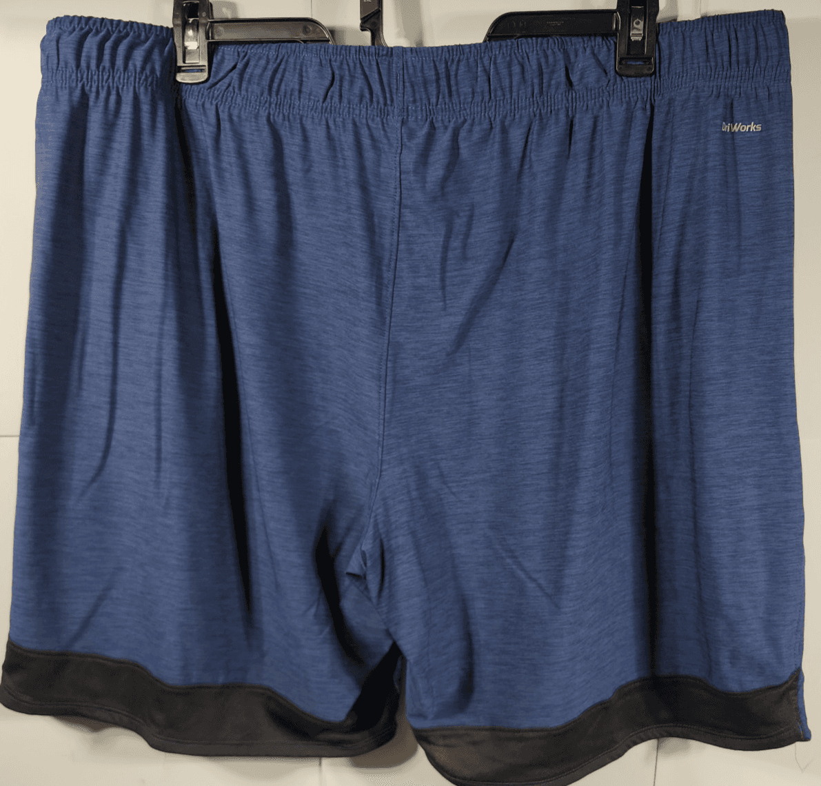 Athletic Works Men's 2XL Shorts Blue Elastic Waist Stretch 9" Inseam w/ Pockets - Thumbnail 4