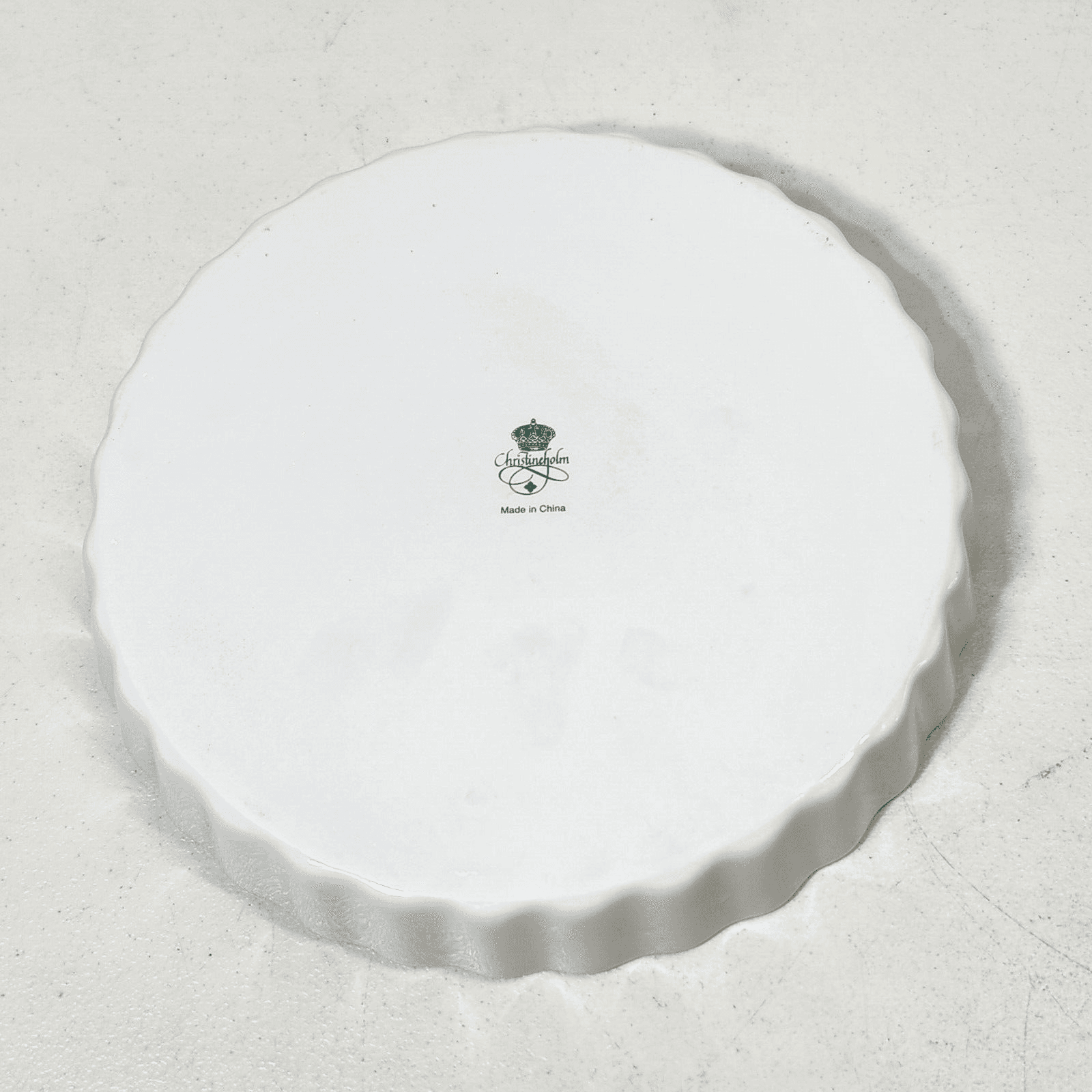 Christineholm Porcelain Rose Pattern Fluted 9.5" Baking Dish Vintage - Thumbnail 9