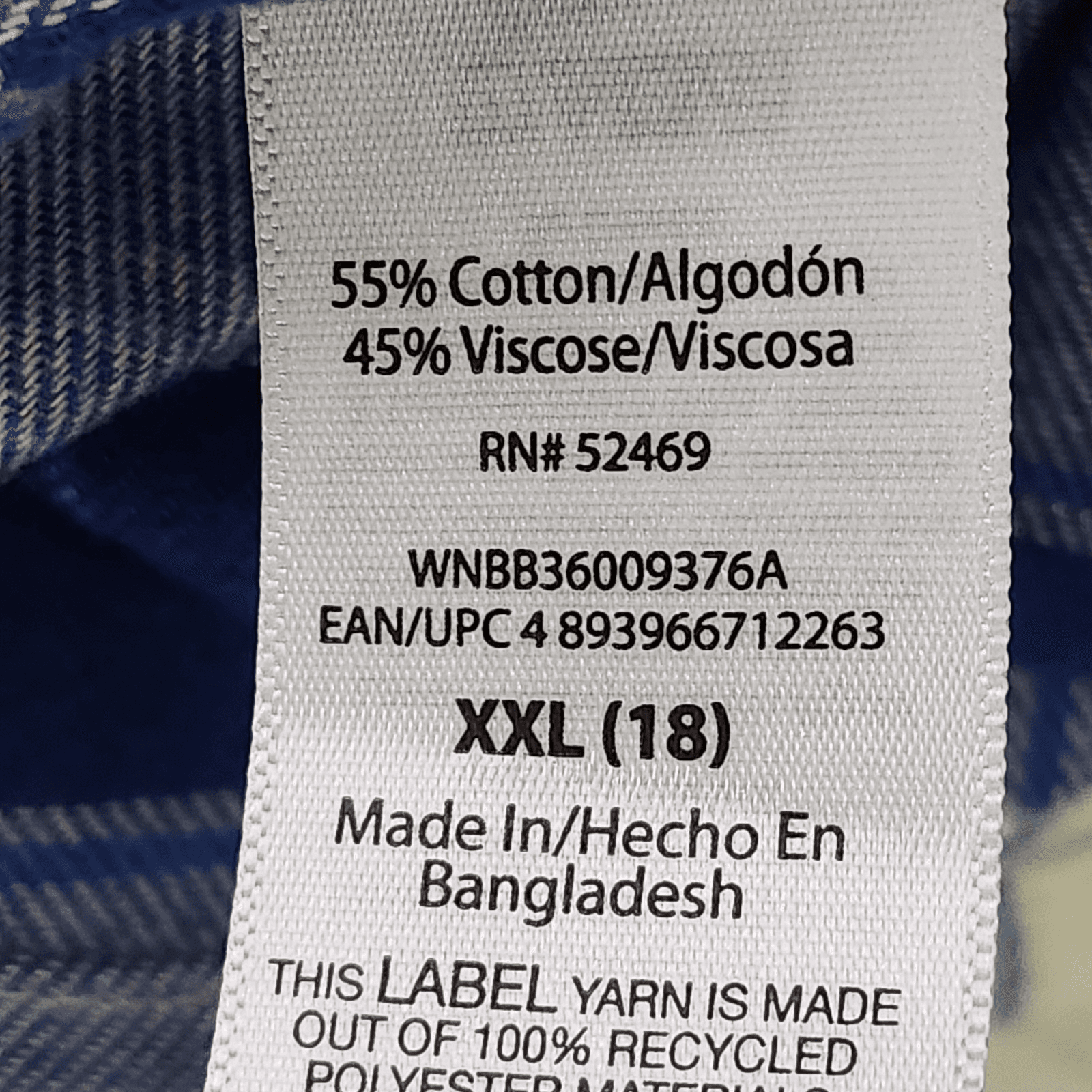 Wonder Nation Boy's Shirt Size XXL Long Sleeve Plaid Button Up NEW - Thumbnail 9