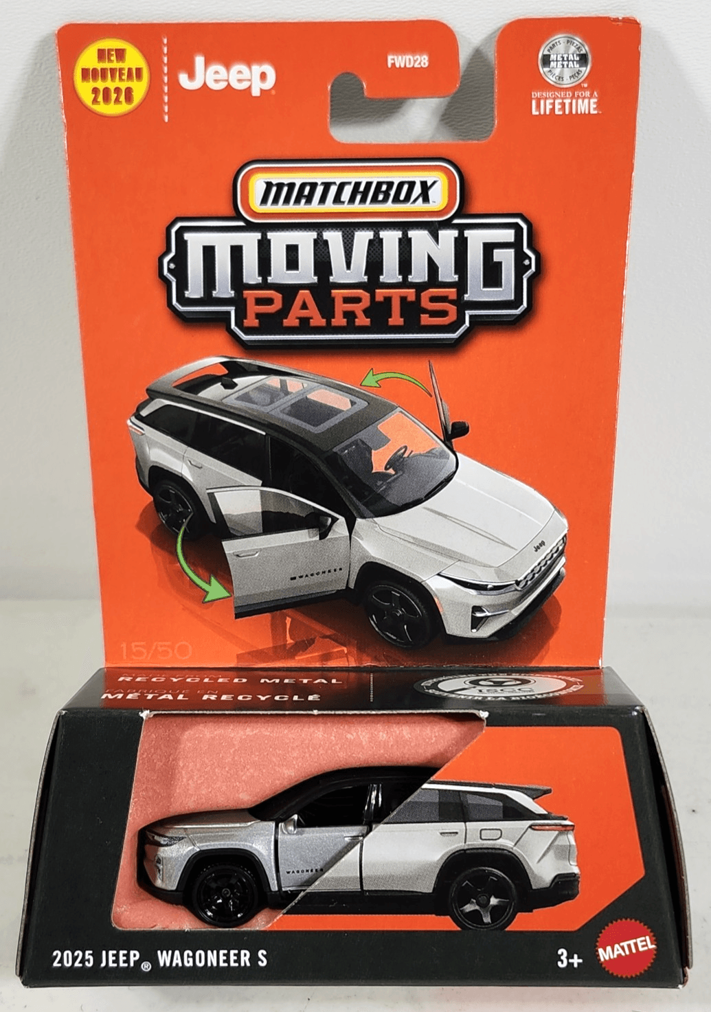 2026 Matchbox 2025 Jeep Wagoneer S Moving Parts Gray Car 1/64 Toy Vehicle NEW