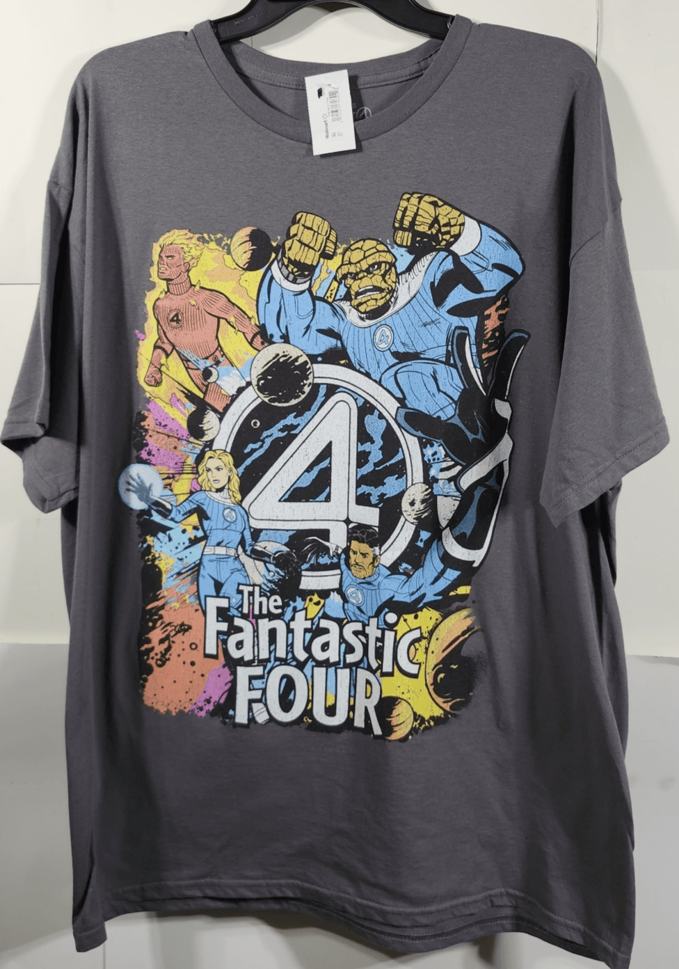 Fantastic Four Men's XL Tshirt Gray Graphic Short Sleeve Cotton NEW - Thumbnail 5