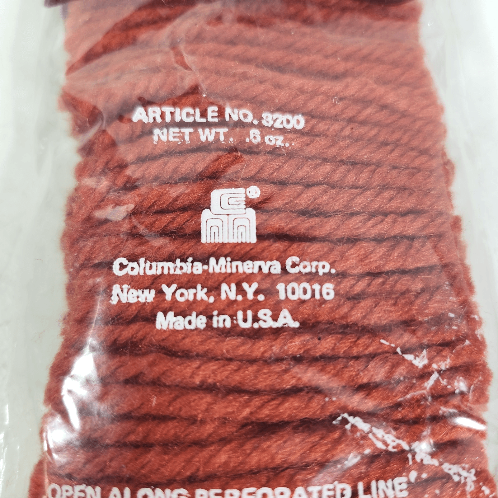 Lot Of Columbia Minerva Latch Hook Pre-Cut Rug Yarn Packs Rust 3215 - Thumbnail 5