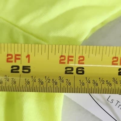 Men's T-Shirt Size 3XL Neon Yellow Long Sleeve Athletic Works Moisture Wicking - Thumbnail 2