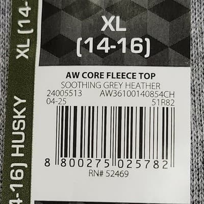 Athletic Works Boy's XL 14-16 Husky Sweatshirt Gray Long Sleeve NEW - Thumbnail 7
