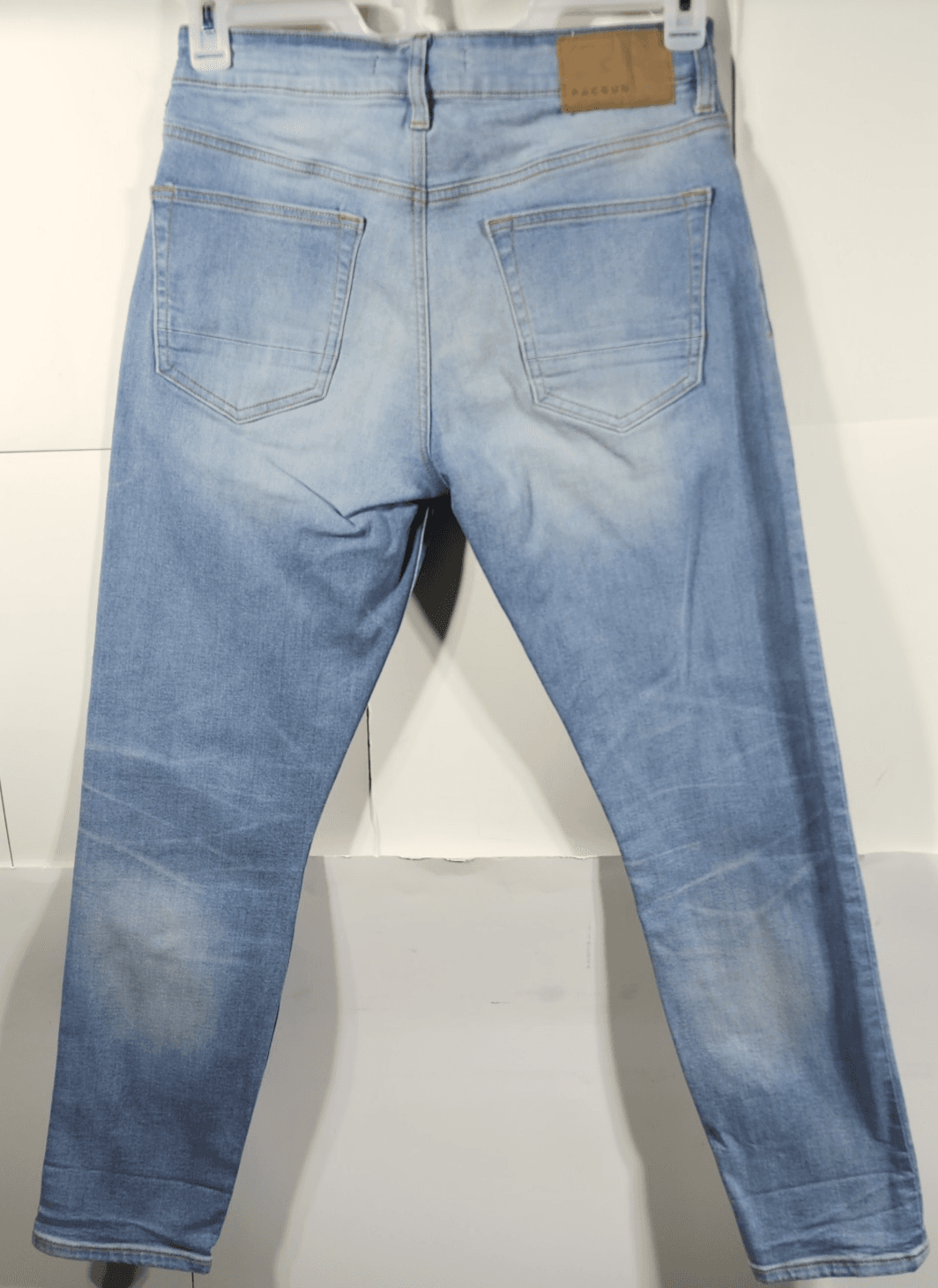 PacSun Jeans Men's 28x30 Light Blue Faded Denim Slim Taper Fit - Thumbnail 4