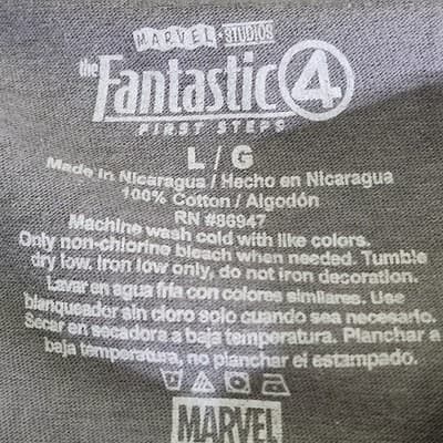Fantastic Four Men's L Tshirt Gray Graphic Short Sleeve Cotton NEW - Thumbnail 8