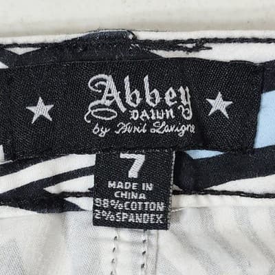 VTG Abbey Dawn Avril Lavigne Size 7 Skaterboard Skinny Neon Pop Pants Y2K - Thumbnail 7