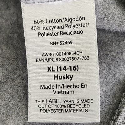 Athletic Works Boy's XL 14-16 Husky Sweatshirt Gray Long Sleeve NEW - Thumbnail 9