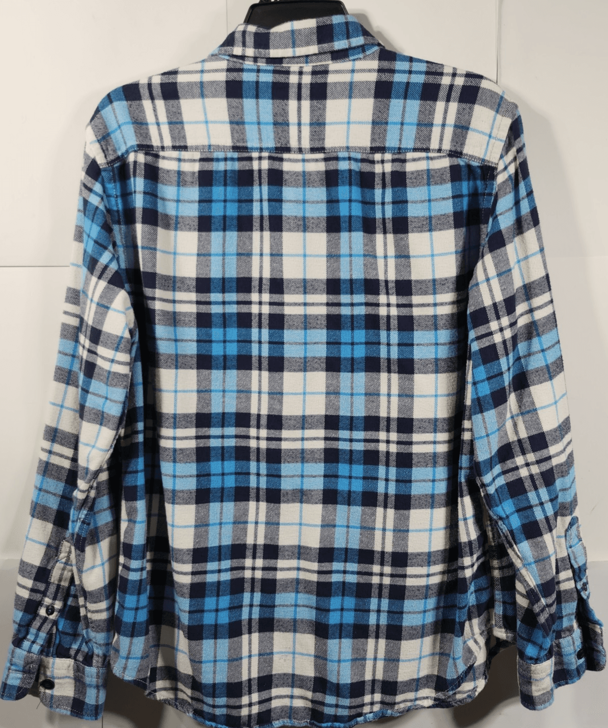 Men's M American Eagle Athletic Fit Plaid Long Sleeve Flannel Shirt Button Up - Thumbnail 4