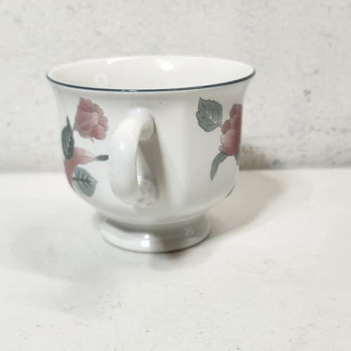 Mikasa Continental Silk Flowers Tea Cup Footed F3003 Japan - Thumbnail 3