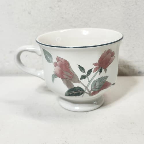 Mikasa Continental Silk Flowers Tea Cup Footed F3003 Japan - Thumbnail 4