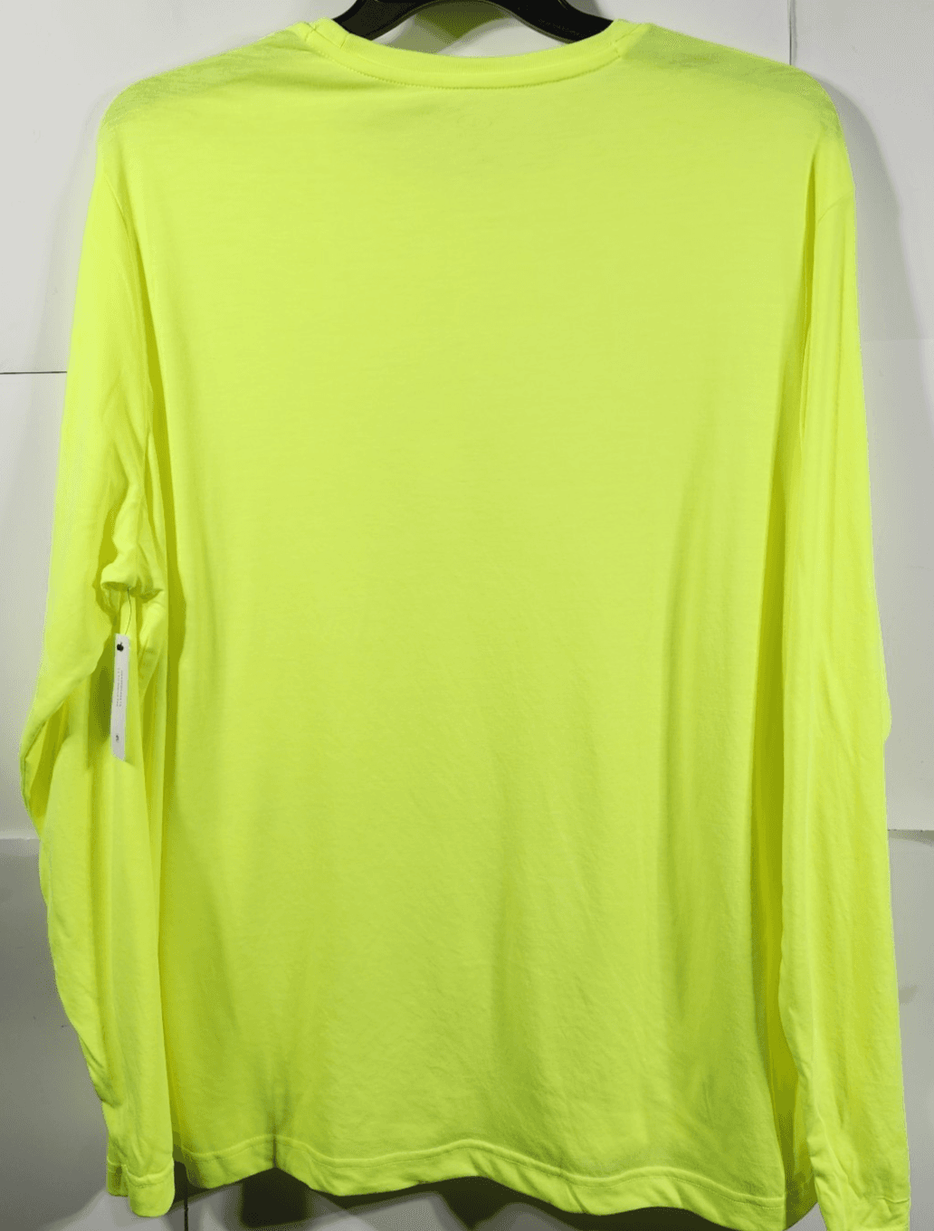 Men's T-Shirt Size 3XL Neon Yellow Long Sleeve Athletic Works Moisture Wicking - Thumbnail 6