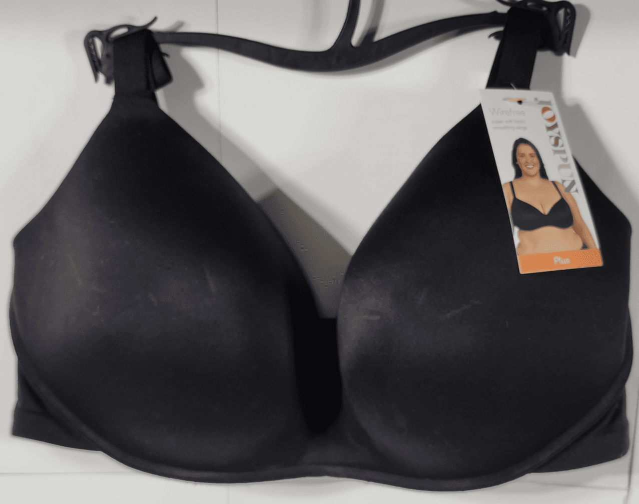 Joyspun Women’s 40DDD Wirefree Black Bra Soft Plus Size NEW - Thumbnail 3