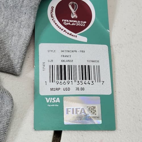 2022 Official FIFA World Cup Soccer Football Hooded Sweatshirt Mens XXL Hoodie - Thumbnail 9