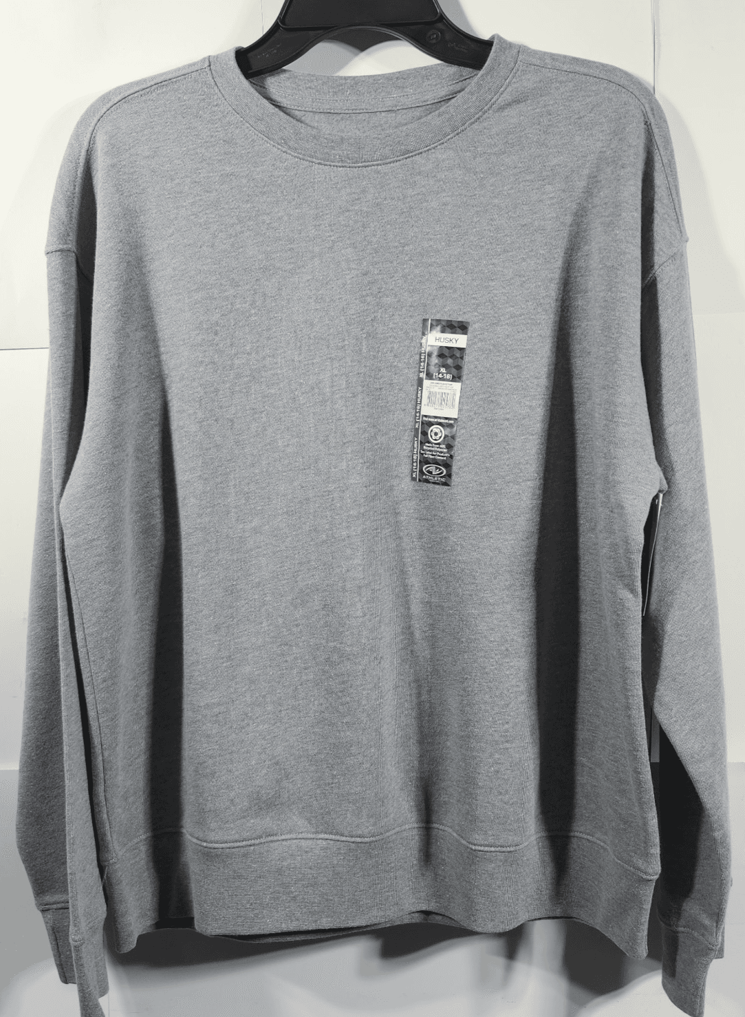 Athletic Works Boy's XL 14-16 Husky Sweatshirt Gray Long Sleeve NEW - Thumbnail 5