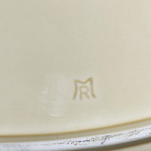 Vintage Marks & Rosenfeld Serving Tray Yellow Oval Cottage Country Fencing - Thumbnail 7