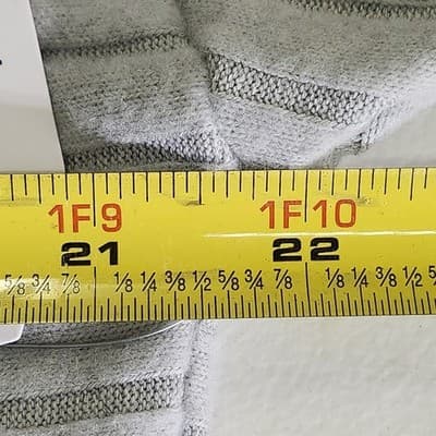 Time and Tru Women's L Shirt Ribbed Hacci V-neck Top Gray NEW - Thumbnail 2