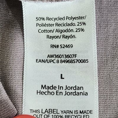 Men's T-Shirt Size Large Purple Long Sleeve Athletic Works Moisture Wicking - Thumbnail 8