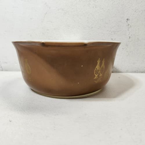 Pyrex Early Americana Eagle 043 Oval Casserole Dish 1.5Qt Brown - Thumbnail 4