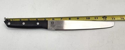 Richardson Sheffield Professional 8" Knife Full-Tang Triple Riveted Black Handle - Thumbnail 3