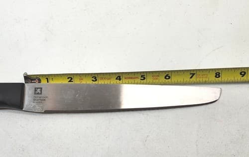 Richardson Sheffield Professional 8" Knife Full-Tang Triple Riveted Black Handle - Thumbnail 4