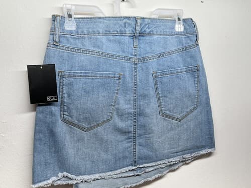 Energie Womens Jean Skirt Size 7 Faux Wrap Blue Denim NEW - Thumbnail 5