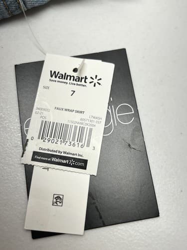 Energie Womens Jean Skirt Size 7 Faux Wrap Blue Denim NEW - Thumbnail 7