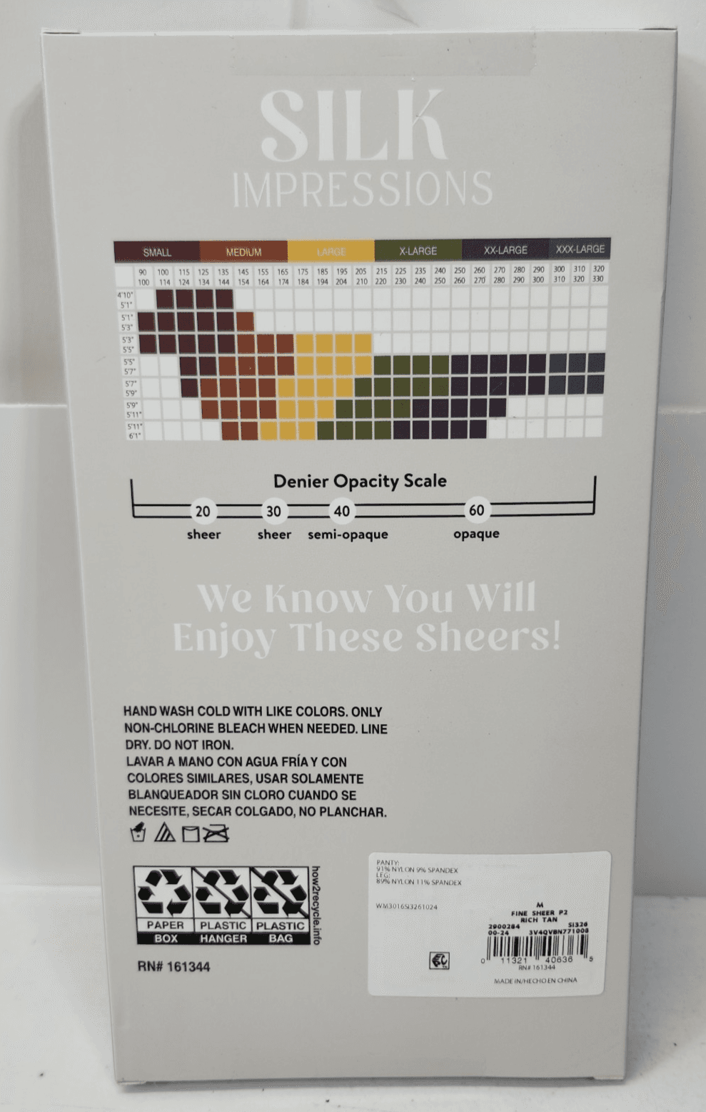 Silk Impressions Pantyhose 2 Pack Medium Rich Tan 15 Denier Ultra Fine Sheer - Thumbnail 6
