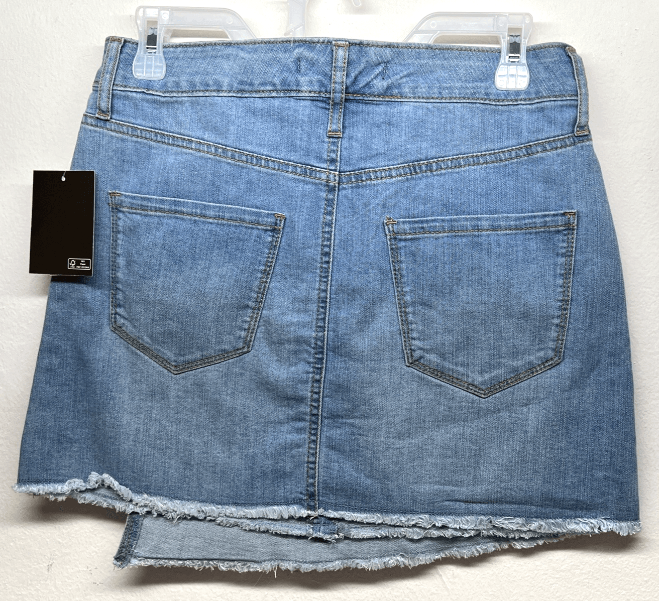 Energie Womens Jean Skirt Size 7 Faux Wrap Blue Denim NEW - Thumbnail 4