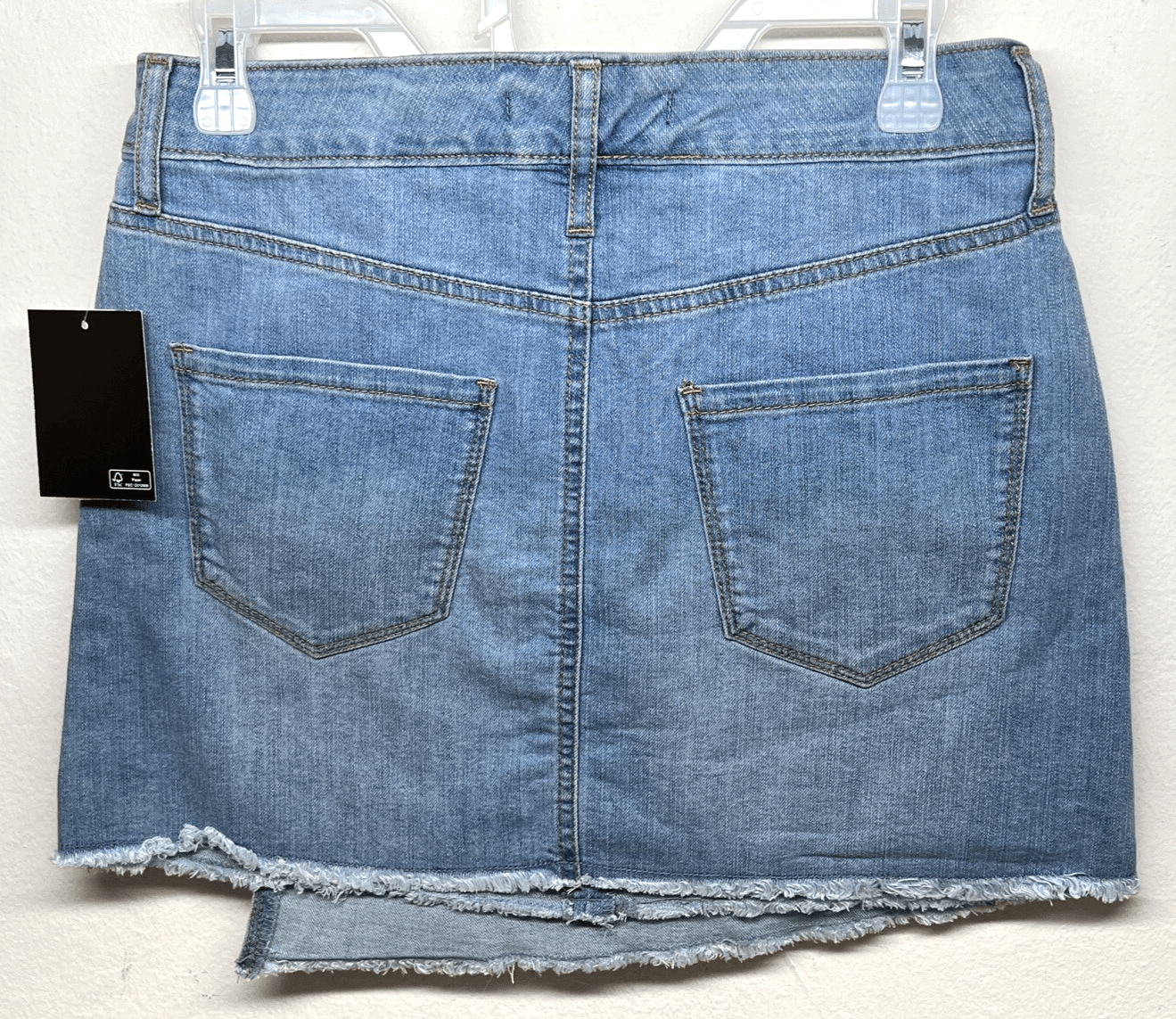 Energie Womens Jean Skirt Size 7 Faux Wrap Blue Denim NEW - Thumbnail 2